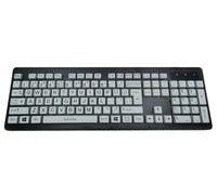 Accuratus Rainbow 2 High Contrast - USB High Contrast Visual Impairment SEN Keyboard with Extra Large Black Font & White Keys (US Layout)