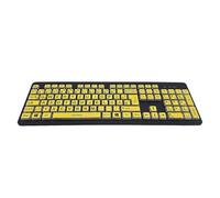 Accuratus Rainbow 2 High Vis - USB High Visibility Visual Impairment SEN Keyboard with Extra Large Black Font & Yellow Keys (German Layout)