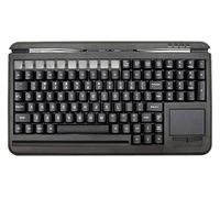 Accuratus S109C FRENCH - USB Compact QWERTY & Programmable POS 109 Key French Layout Keyboard with MSR and Touchpad