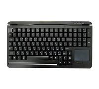 Accuratus S109C JAPANESE - USB Compact QWERTY & Programmable POS 109 Key Japanese Layout Keyboard with MSR and Touchpad