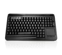 Accuratus S109C - USB Compact QWERTY & Programmable POS 109 Key Keyboard with MSR and Touchpad