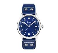 Accurist Mens Aviation 41mm Quartz Watch in Blue with Analogue Display, and Blue Leather Strap 76001