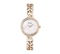Accurist Ladies Jewellery 28mm Quartz Watch in White with Analogue Display, and Rose Gold Stainless Steel Bracelet 78009