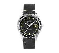 Accurist Dive Mens Analogue Watch 42mm dial Silver Leather Strap
