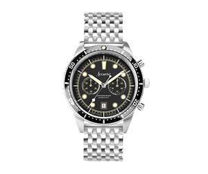 Accurist Dive Mens Analogue Watch 42mm dial Silver Stainless Steel