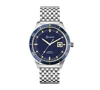 Accurist Dive Mens Automatic Watch 42mm dial Silver Stainless Steel | 200 Metres Water Resistance, date display, Japanese quartz movement
