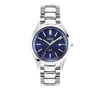 Accurist Everyday Solar Mens 40mm Solar Watch in Blue with Analogue Date Display, and Silver Stainless Steel Strap 74019