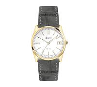 Accurist Everyday Womens Analogue Watch 30mm dial Gold Leather Strap