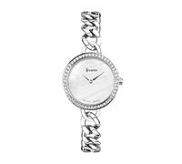 Accurist Ladies Jewellery 28mm Quartz Watch in White with Analogue Display, and Stainless Steel Bracelet 78007