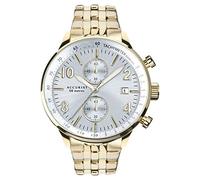 Accurist Mens 44mm Sports Japanese Quartz Watch in Silver Sunray with Chronograph Date Display, and Gold Stainless Steel Bracelet 7377.