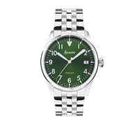 Accurist Mens Aviation 41mm Quartz Watch in Green with Analogue Display, and Stainless Steel Bracelet 76002