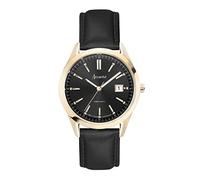 Accurist Men's Everyday 40mm Dial Black Leather Strap Watch