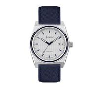 Accurist Mens Origin 41mm Quartz Watch in White with Analogue Display, and Blue Canvas Strap 70011