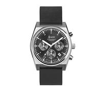 Accurist Origin Mens Analogue Watch 41mm dial Silver Leather Strap