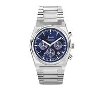 Accurist Origin Mens Analogue Watch 41mm dial Silver Stainless Steel | Chronograph with date display, 100 Metres Water Resistance, sunray dial