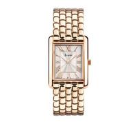 Accurist Rectangle Womens Analogue Watch 26mm dial Rose Gold Stainless Steel
