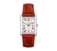 Accurist Rectangle Womens Analogue Watch 26mm dial Silver Leather Strap