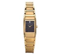 Accurist Women's Quartz Watch with Black Dial Analogue Display and Gold Stainless Steel Bracelet LB594B