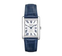 Accurist Women's Rectangle 26mm Dial Blue Leather Strap Watch