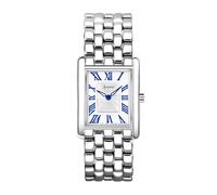 Accurist Rectangle Silver With Blue Roman Numerals Watch 71007