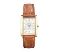 Accurist Women's Rectangle 26mm Dial Tan Leather Strap Watch