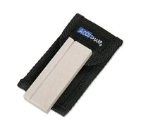 AccuSharp Natural Arkansas Sharpening Stone Pocket Stone Knife Sharpener with Pouch - Grey