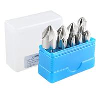 Accusize - 6 Flute HSS Machine Countersink 8 Pcs/Set 82 Degree, Precision Ground, #0206-1018