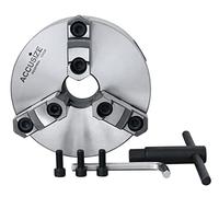 AccusizeTools - 6'' 2-Piece Reversible Jaws 3-Jaw Chuck Plain Back, x 0.003'' T.I.R, 0559-0114