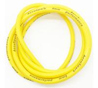 Accuspark Yellow 8mm HT Ignition Lead Cable - 2 Metres, Spiral Core Wire, Durable Silicone, Superior Spark Suppression, Universal Replacement Ignition Lead for Classic & Modern Cars