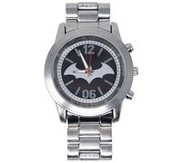 Accutime Batman Arkham Symbol Silver Metal Watch