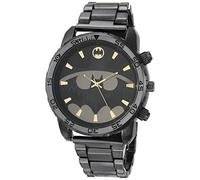 Accutime Batman Men's Analog-Quartz Watch in Gun Metal with Gold Batman Logo Details (Model BAT8073AZ)
