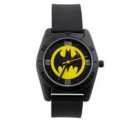 Accutime Batman Yellow Round Emblem Strap Kids Watch