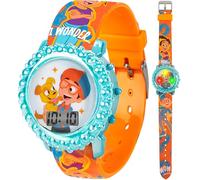 Accutime Blippi Kids LCD Educational Watch Flashing LED Lights Colorful Learning Accessories Comfortable Strap with Gift Box