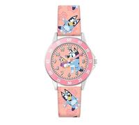 Bluey Time Teacher Silicone Printed Pink Strap Watch