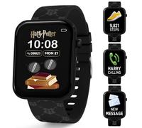 Accutime Harry Potter Black Printed Strap Interactive Smart Watch with Activity Tracker, Step Counter, Alarms, Multiple Dials, Music, Camera, Weather Alerts, Heart Rate & More!