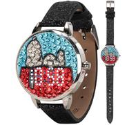 Accutime Hello Kitty Kids LCD Digital Watch with LED Light Show, Flashlight and Pink Silicone Strap
