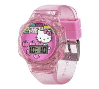 Accutime Hello Kitty Pastel Pink Glitter LED Wrist Watch, Pink, Digital Wrist Watch