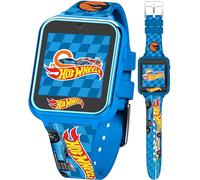 Accutime Hot Wheels Interactive Kids Smartwatch - Touchscreen Watch with Camera, Games, Voice Recorder, Step Tracker, Alarm & Timer - Racing-Inspired Design, USB Rechargeable - Fits Wrists 5.5" to 8"