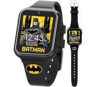 Accutime Kids DC Comics Batman Superman Wonder Woman Justice League Educational Learning Touchscreen Smart Watch for Boys, Girls and Toddlers - Selfie Cam, Learning Games,Alarm,Calculator Pedometer