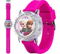 Accutime Kids Disney Frozen Digital LCD Quartz Wrist Watch with Strap, Cool Inexpensive Gift & Party Favor for Toddlers, Boys, Girls, Adults All Ages, Rhinestones & Glitter, Digital,Quartz Movement