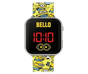 Accutime Kids Minions Yellow Strap LED Digital Watch DMF4106