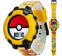 Accutime Kids Pokemon Digital LCD Quartz Watch for Toddlers, Boys, Girls and Adults All Ages, Pokeball Yellow, Pokemon Digital Quartz Watch