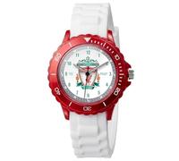 Accutime Liverpool FC Football Themed White Time Teacher Dial Quartz Watch with Silicone Strap Gift for Kids