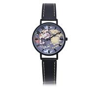 Accutime Men Analog Quartz Watch with Faux Leather Strap AVT5009AZ