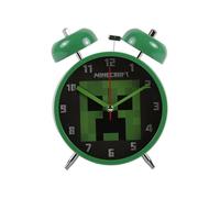 Accutime Minecraft Kids Creeper Twin Bell Alarm Clock