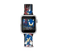 Accutime SEGA Sonic The Hedgehog Black Adult Smartwatch for Men, Women, Unisex - Touchscreen Camera, Weather, Messaging, Sports, Music, Heart Rate Monitor, Pedometer & More (Model: SNC4352M)