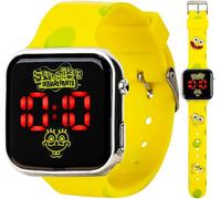 Accutime Spongebob Squarepants Kids LED Watch - Bright Yellow Strap, Cheerful Digital Display, Easy to Read, Durable & Gift Tin Packaging, Spongebob LED Watch Modern, Spongebob LED Watch, Modern