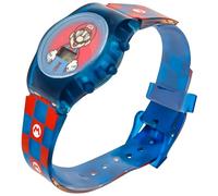 Accutime Super Mario Bros Kid's LCD Watch with Checkered Strap