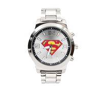 Accutime Superman Classic Logo Silver Analog Watch with Metal Band