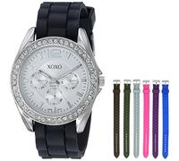 Accutime Women Analog Quartz Watch with Silicone Strap XO9028